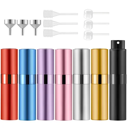Miniatura 14 de Lil Ray 8 ml/14 piezas Atomizador de Perfume Portátil Mini, Botella de Spray Pequeña Recargable Vacía para Viaje, Vaporizador de Colonia de Bolsillo