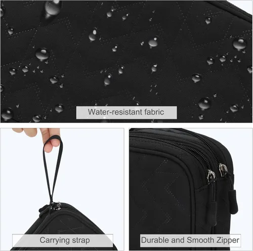 Miniatura 4 de FYY Organizador electrónico, organizador de cables de viaje, bolsa organizadora de cables electrónicos, funda de transporte, portátil, impermeable