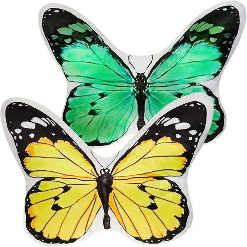 Miniatura 8 de Juexica 2 almohadas de mariposa 3D decorativas de mariposa de 15 x 13 pulgadas, regalos de felpa para mujeres, decoraciones para chimenea, mantel