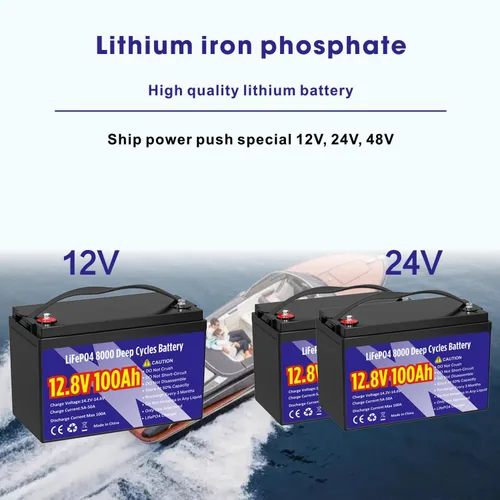 Miniatura 4 de Batería de litio LiFePO4 de 12 V 100 Ah, grupo 31 1280 Wh, batería de fosfato de hierro y litio de más de 8000 ciclos profundos, larga vida útil