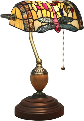 Miniatura 18 de Lámpara de escritorio Bankers Lámpara, Vintage, Mesa, Lámparas de noche, Lectura para Oficina de Estudio, Base de Aleación, W11 H15, Barroco Verde