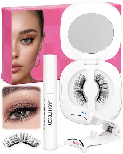 Miniatura 7 de EMEDA 002 - 10 pares de pestañas postizas de aspecto natural, pestañas postizas suaves, 100% hechas a mano, reutilizables, banda transparente, 1
