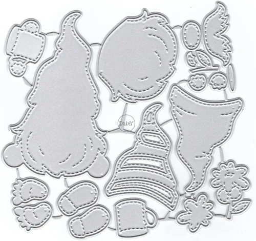 Miniatura 7 de DzIxY Mochila Zapatos Troqueles de corte de metal para kit de fabricación de tarjetas, troqueles de papel en relieve, plantillas de máquina de 8