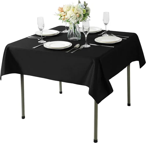 Miniatura 67 de Cupuamon - Mantel rectangular de 60 x 84 pulgadas, tela de poliéster lavable para decoración de bodas, fiestas, cenas y banquetes