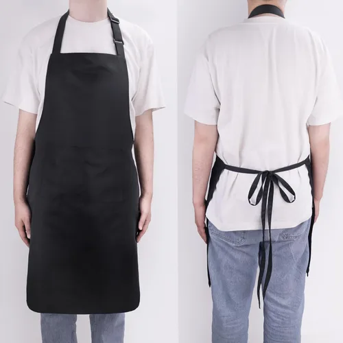 Miniatura 4 de Delantal de chef grande para hombres y mujeres, delantales de cocina con 2 bolsillos grandes, resistentes al agua y al aceite