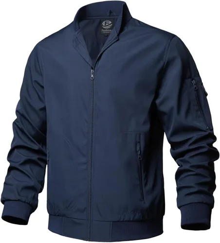 Miniatura 11 de TLZC Chaqueta bomber de moda para hombre, chaqueta cortavientos ligera para golf, abrigo resistente al viento