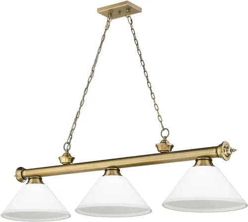 Miniatura 7 de Z-Lite 2306-3MB-AMO14 - Colgante de billar Cordon, 3 luces, 180 vatios totales, negro mate