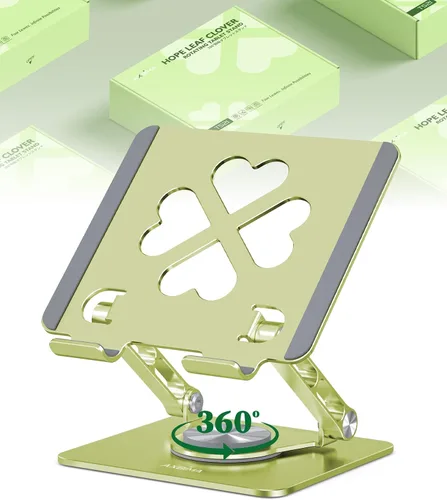 Miniatura 8 de Soporte para tablet para iPad, soporte de escritorio de aluminio giratorio de 360° – Soporte de escritorio ajustable y plegable compatible con iPad
