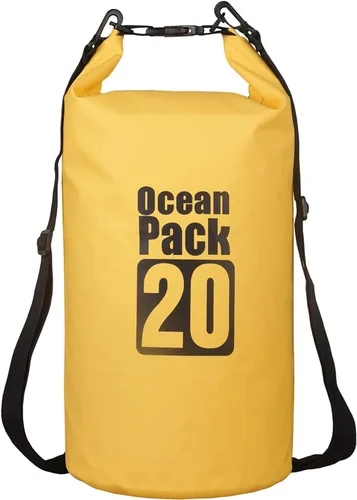 Miniatura 20 de 2L/3L/5L/10L/15L/20L/30L 500D Lona resistente PVC impermeable bolsa seca saco para kayak/canoa/pesca/rafting/natación/campamento/snowboard Rosado