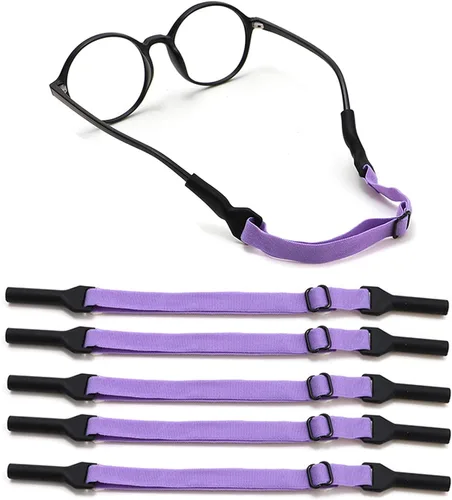 Miniatura 7 de Correa ajustable para lentes para niños, 5 correas sin cola, correa de soporte para lentes para niños y niñas Rosa