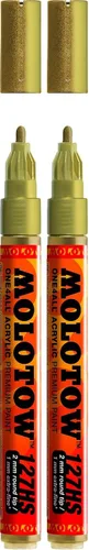 Miniatura 19 de Molotow ONE4ALL - Marcador de pintura acrílica, 0.059 in, negro metálico, 1 cada uno (127.501)