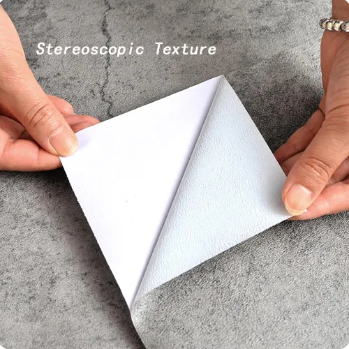 Miniatura 7 de BAYYA Papel tapiz de hormigón gris de 24x354 pulgadas en rollo, despegar y pegar, papel de contacto grueso texturizado gris, vinilo con aspecto