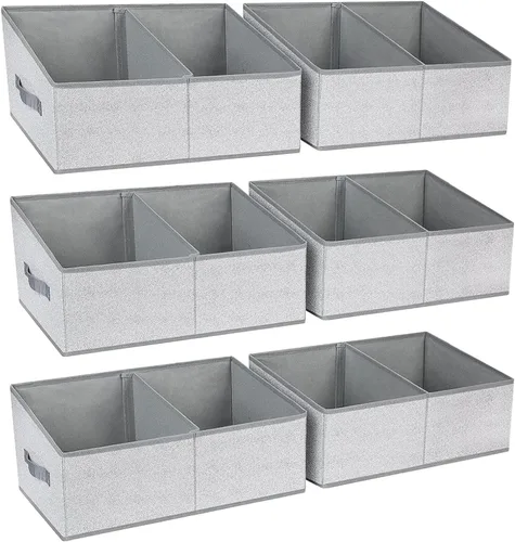 Miniatura 48 de DIMJ Contenedores de almacenamiento trapezoidales para ropa, 4 paquetes organizadores de armario y cestas de almacenamiento, cestas plegables