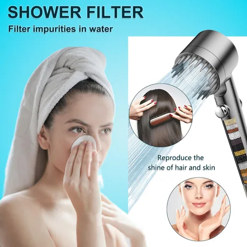 Miniatura 3 de Filtro de agua de repuesto para cabezal de ducha de mano, compatible con PWERAN y sistema de filtro de mano Fitespot, elimina metales pesados