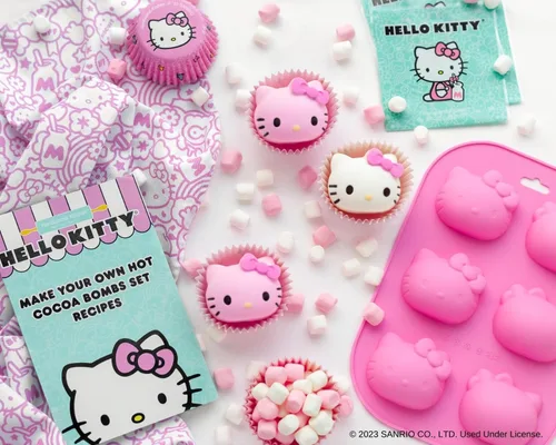 Miniatura 5 de Handstand Kitchen Hello Kitty - Juego de bombas de cacao caliente con molde de silicona, espátula y mucho más