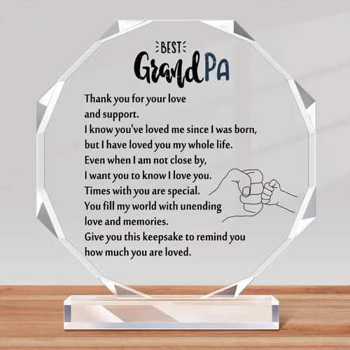 Miniatura 7 de Tatuo Regalos de cumpleaños para el día del padre para el abuelo de parte de los nietos, recuerdo de acrílico para abuelo, agradecimiento