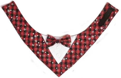 Miniatura 6 de Collar de perro de esmoquin para boda, compromiso y cumpleaños, collar bandana formal para perro disfraz con corbata de moño y hebilla ajustable