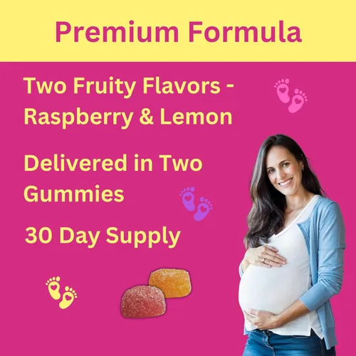 Miniatura 2 de Greenfield Nutritions - Gomitas prenatales halal con DHA y ácido fólico, multivitamínico prenatal esencial para el embarazo, contiene 17 vitaminas