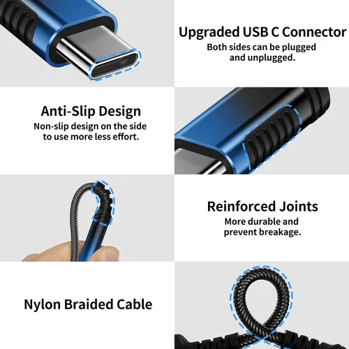 Miniatura 4 de Adaptador de audio USB C a 0.138 in para Motorola Edge+ para iPhone 17 17e Air 16 16e 15 Pro, tipo C macho a hembra Aux Jack Dongle Cable