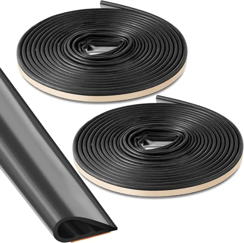 2 piezas de junta adhesiva flexible de silicona de goma para fuego/humo para puerta ventana interior exterior comercial (0,5 pulgadas de ancho x