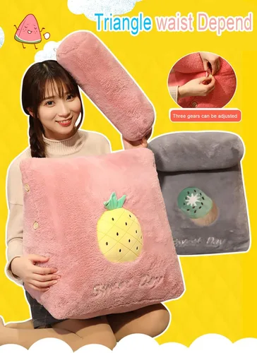 Miniatura 2 de Almohada triangular de cuña para lectura y televisión, patrón de frutas con almohada ajustable para el cuello, almohada de cuña, extraíble y Cactus