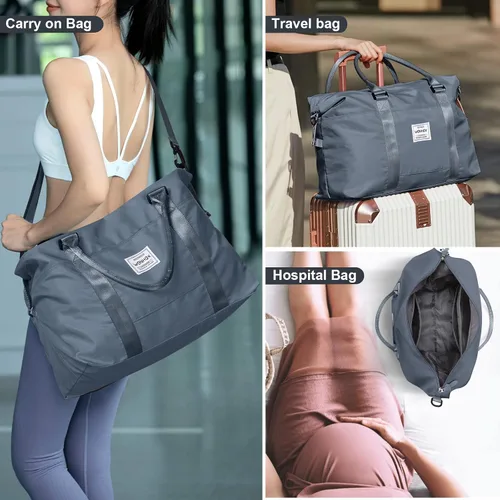 Miniatura 6 de Bolsas de fin de semana para mujer bolsa de transporte bolsa de noche con manga de carretera bolsa de gimnasio deportiva bolsa de viaje para mujer