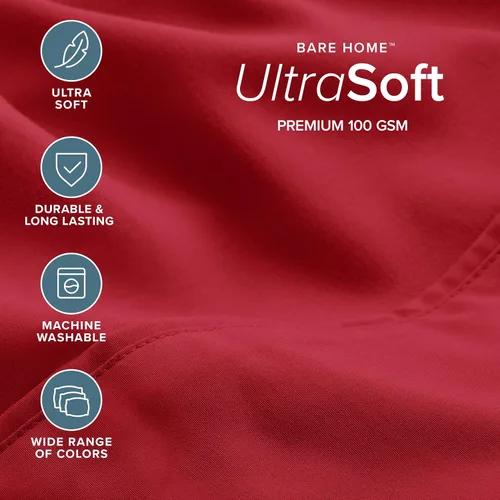 Miniatura 33 de Bare Home Hotel Luxury - Juego de sábanas tamaño individual, extra suave, 4 piezas, bolsillos profundos, ajuste fácil, refrescante y transpirable