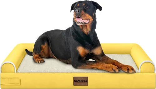 Miniatura 112 de Cama ortopédica lavable para perros medianos y grandes: cama con cojines de apoyo para perros medianos y grandes, cama impermeable de espuma tipo