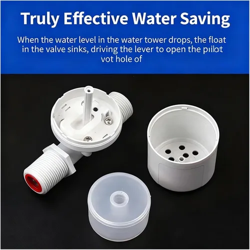 Miniatura 4 de 1/2" 3/4" 1" Inch Automatic Water Level Control Float Valve Ball Cock with Auto Stop Switch, for Tank Tower Pool Reservoir(DN25,Side Water Inlet)
