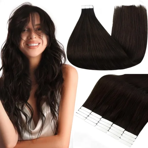 Miniatura 15 de Full Shine - Extensiones de cabello con cinta adhesiva de 18 pulgadas, extensiones de cabello Remy de 1.76 oz, extensiones de cabello lacio