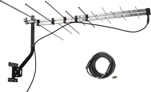Antena Yagi de TV para exteriores con capacidad de recepción de largo alcance - Antena de TV digital disponible para montaje en ático o techo,