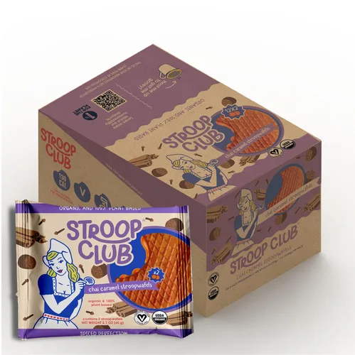 Miniatura 3 de Stroop Club Stroopwafel de Caramelo Orgánico Infusionado con Chai Indulgencia Vegana, a Base de Plantas y Aprobada por los Holandeses - 24