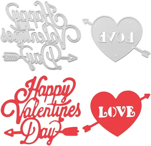Miniatura 12 de Die Cuts for Card Making 5 Pieces, Metal Stencils Cutting Dies for Card Making DIY Happy Birthday Balloons Cake, Scrapbooking Embossing Album Card