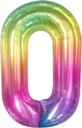 Miniatura 3 de Globos gigantes del número 60 para cumpleaños de niña – 40 pulgadas Globo arcoíris 60 para decoraciones de cumpleaños 60 para niñas Globos
