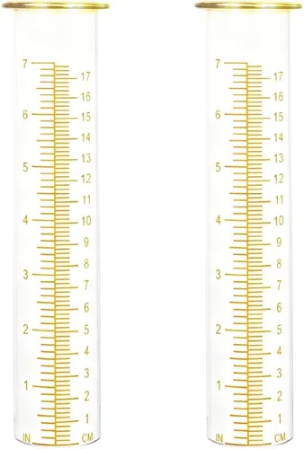 Miniatura 11 de Tubo de Vidrio de Repuesto para Pluviómetro de Capacidad de 7'', 2 Piezas Tubos de Repuesto para Pluviómetro para Jardín Patio Exterior