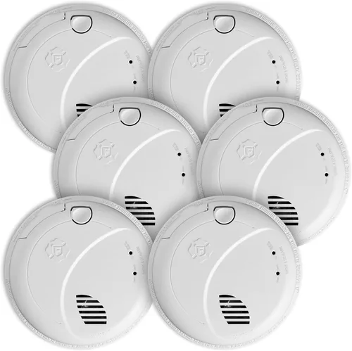 Miniatura 10 de First Alert SMCO100V-AC, Alarma de combinación cableada para humo y monóxido de carbono con interconexión, respaldo de batería y alertas de voz
