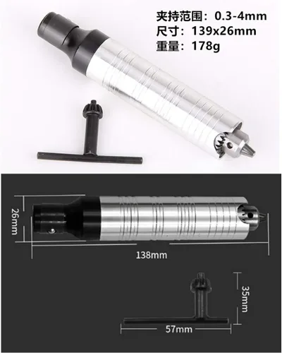 Miniatura 5 de Accesorio adaptador de eje flexible de 0.012-0.157 in, portabrocas de extensión de taladro flexible para herramienta de amoladora giratoria