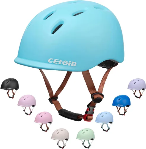 Miniatura 14 de Casco de bicicleta para niños, cascos para niños pequeños para edades 5-8-9-10-12-14-16 años, jóvenes niños y niñas, casco ajustable para niños Negro