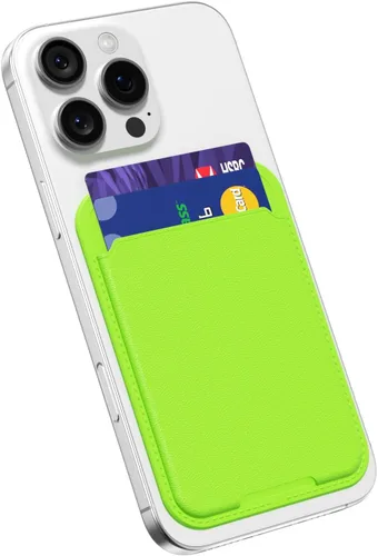 Miniatura 19 de oakxco Billetera para teléfono adhesiva, delgada y delgada con adhesivo para tarjetas de crédito, bolsillo trasero del teléfono, funda de plástico