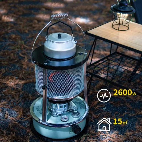 Miniatura 2 de Calentadores de queroseno/calentador de estufa de queroseno de repuesto con mecha de 4.5L, calentador de aceite para camping, pesca en hielo