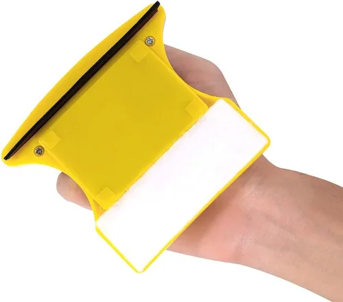 Miniatura 8 de Herramienta magnética para limpiar ventanas de doble cara, limpiador de vidrio con 2 algodón de limpieza extra, kit de limpiacristales para el hogar