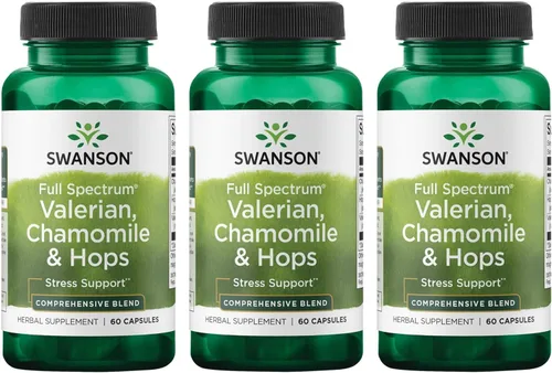 Miniatura 9 de Swanson Valeriana, manzanilla y lúpulo – Suplemento herbario de espectro completo que promueve la relajación y la comodidad – Fórmula natural que