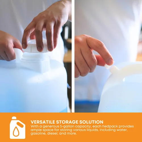 Miniatura 5 de Hedpak Hedpak- Carboy de plástico de 5 galones con asa, sin BPA y grado alimenticio