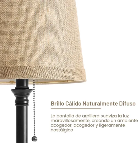 Miniatura 5 de Oneach Lámpara de mesa pequeña de 19.5 pulgadas para dormitorio, lámparas de noche para mesita de noche, lámpara de mesa negra para sala de estar