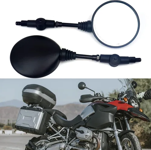 Miniatura 3 de Espejos retrovisores plegables redondos para motocicleta Honda Suzuki Valkyrie Road V Star 650 XVS650 250 1100