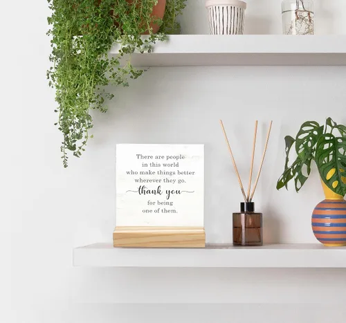 Miniatura 2 de Placa de Madera Inspiracional con Soporte - Regalos de Agradecimiento para Familia, Amigos, Compañeros de Trabajo, Maestros