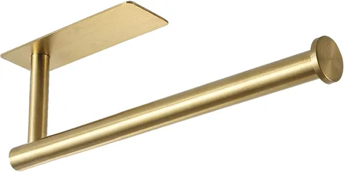 Miniatura 14 de theaoo - Toallero de papel para debajo del gabinete para cocina, toallero adhesivo para baño, montado en la pared, negro mate, acero inoxidable