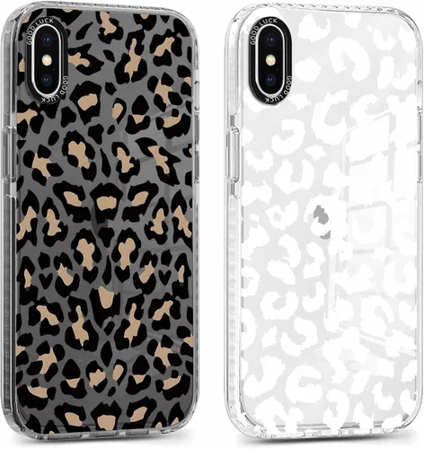 Miniatura 32 de Pack de 2 Fundas con Estampado de Guepardo para Apple iPhone 13 / iPhone 14 de 6.1 Pulgadas, Funda Transparente Linda Coquette con Patrones
