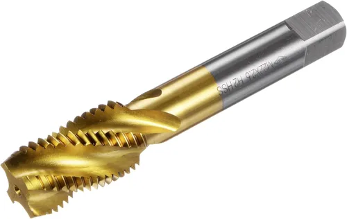 Miniatura 9 de uxcell Grifo de roscado de flauta en espiral M12 x 1.25, métrico HSS (acero de alta velocidad) chapado en titanio, roscado de rosca de máquina, 4