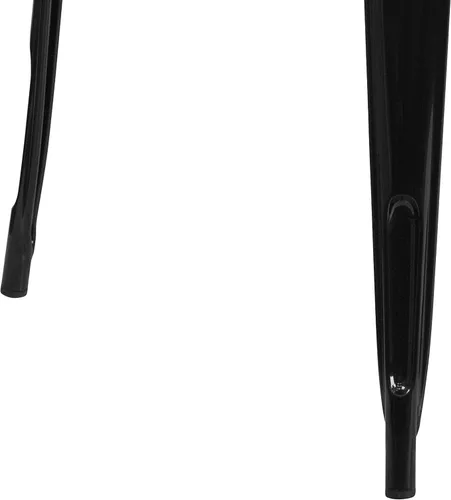 Miniatura 7 de Merrick Lane Nash - Mesa de comedor para interiores y exteriores, acabado con recubrimiento en polvo negro, parte superior cuadrada de 31.5